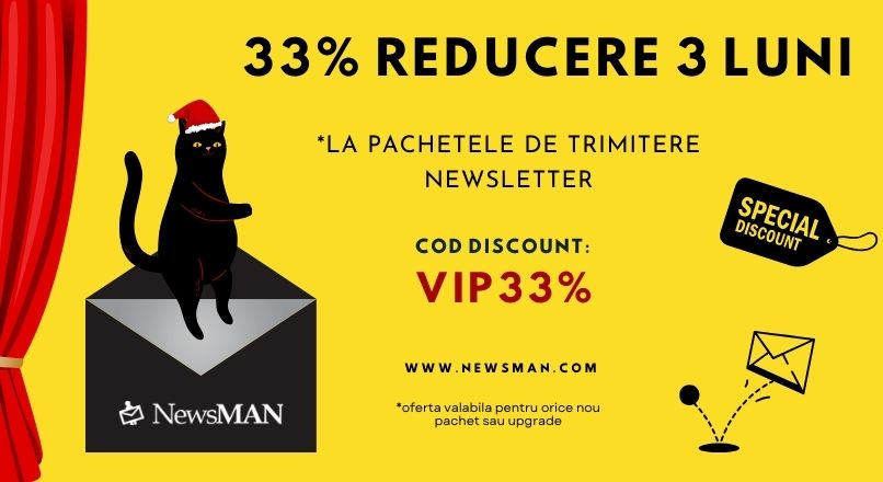 33% reducere servicii email marketing trimitere newsletter